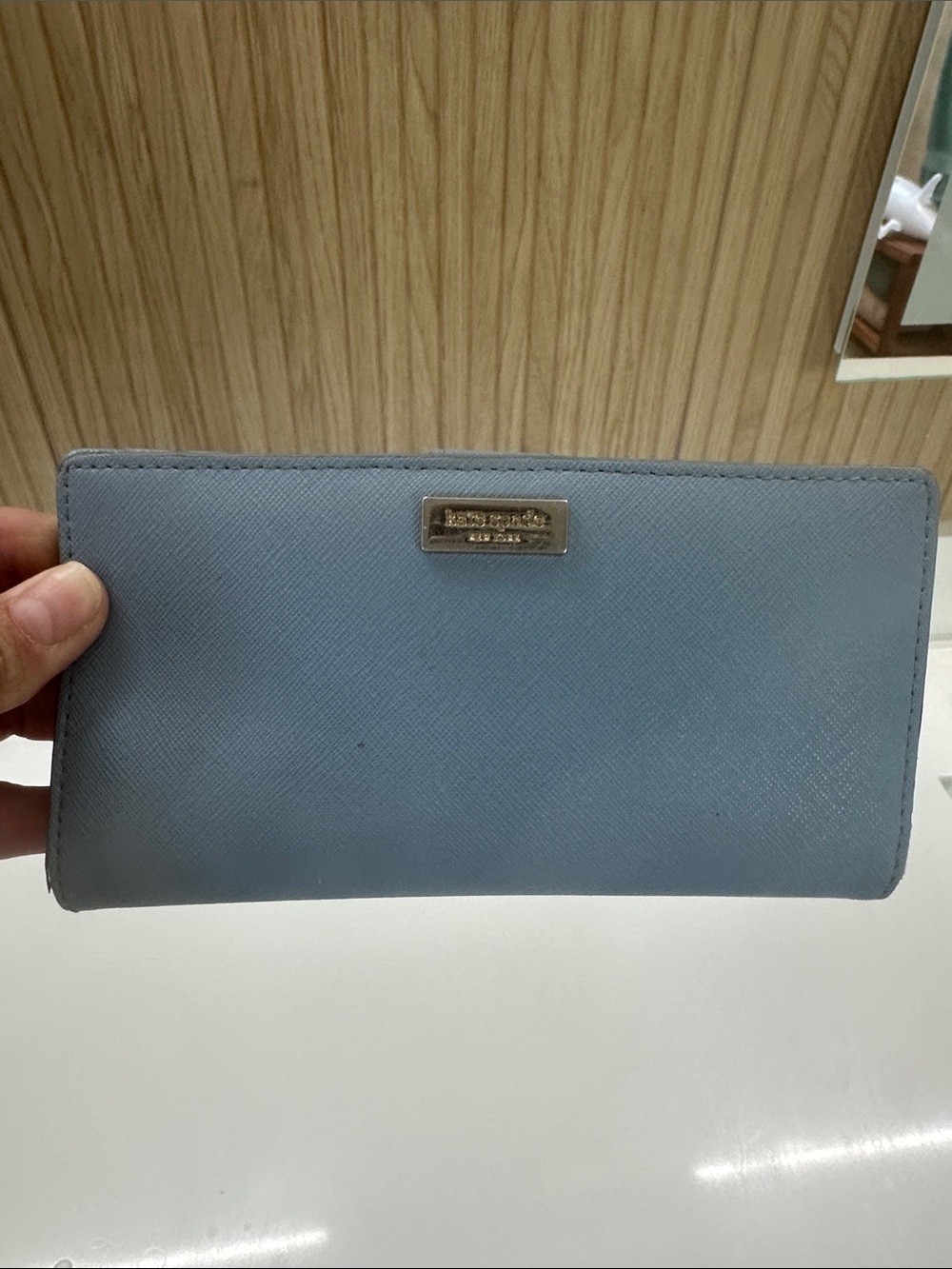 Powder blue Kate Spade wallet - Picture 2 of 3